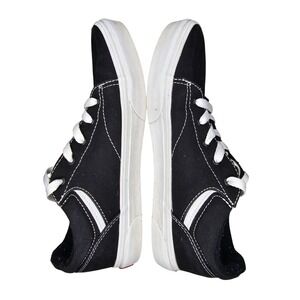 Vans Low Top Canvas‎ Skate Black Sneakers White Laces Unisex Yth US Sz5/EUR 36.5